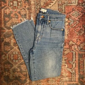 Madewell Perfect Vintage Crop Jeans in light denim wash. Size 26.